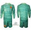 Officiële Voetbalshirt + Korte Broek Doelman Manchester United Derde 2021-22 Lange Mouw - Kids